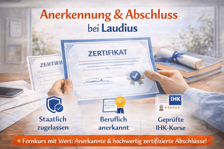 Laudius Anerkennung & Abschluss