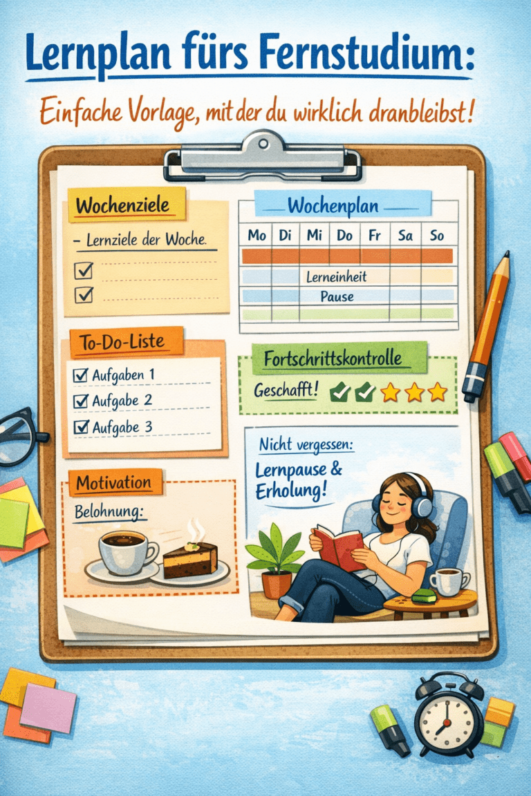 Lernplan fürs Fernstudium - Vorlage