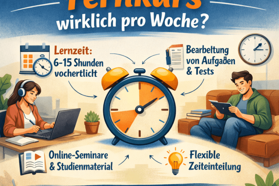 Wieviel Zeit braucht ein Fernstudium bzw. ein Fernkurs. Wir sagen es dir