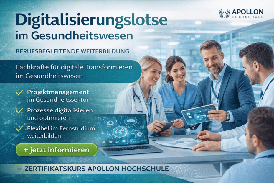 Digitalisierungslotse im Gesundheitswesen Weiterbildung – APOLLON Fernstudium