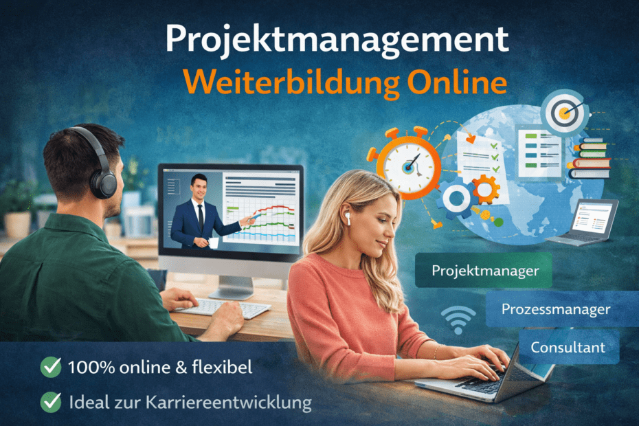 Projektmanagement Weiterbildung online mit Anbietern, Kosten und Vergleich im Überblick