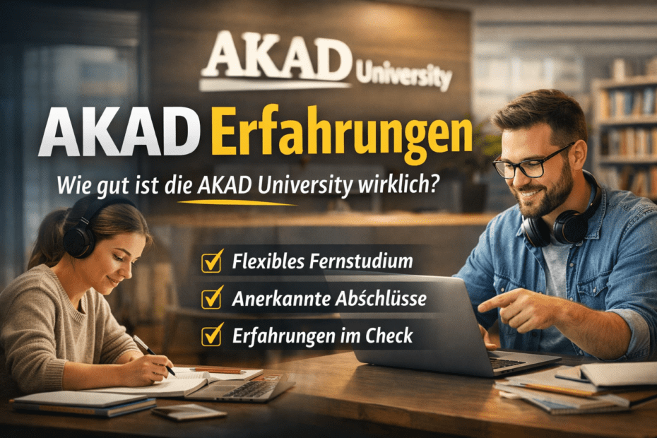AKAD Erfahrungen Fernstudium mit Bewertung zu Flexibilität, Abschlüssen und Studium neben dem Beruf