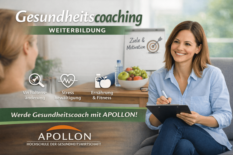 Gesundheitscoaching Weiterbildung bei Apollon mit Coaching Gespräch, Ernährung und Motivation im Alltag
